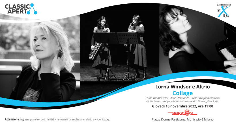 Collage: concerto di Lorna Windsor e Altrio al Teatro EDI Barrio’s di Milano