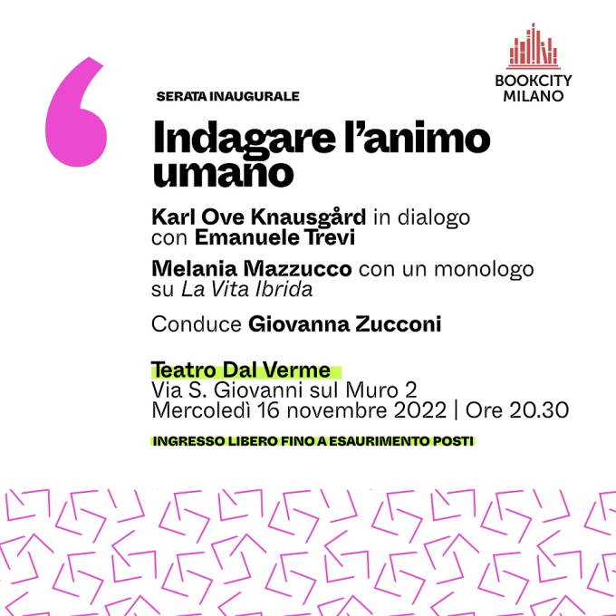 Indagare l’animo umano: il 16 novembre serata d’apertura di BookCity Milano 2022 al Dal Verme