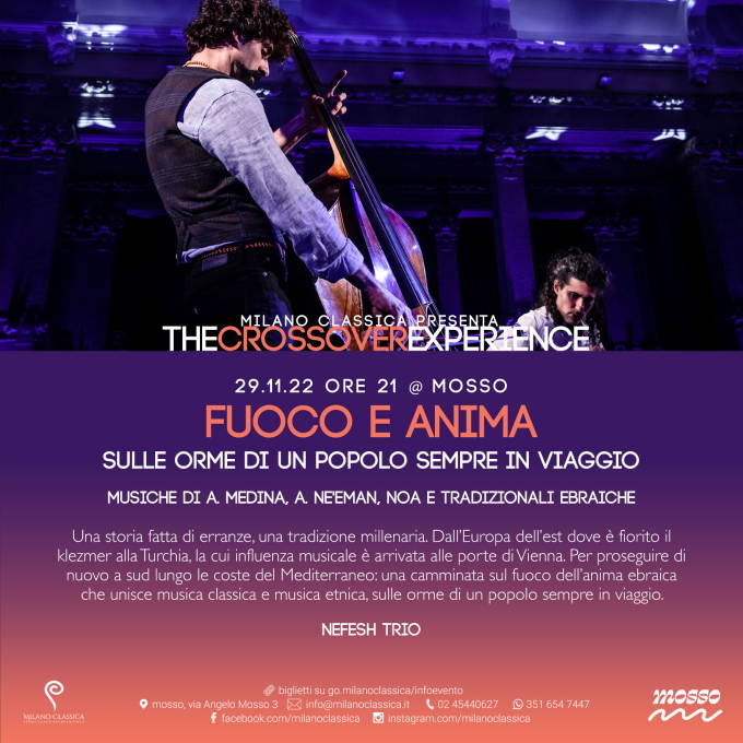 The Crossover Experience: martedì 29 novembre a Milano concerto Fuoco e Anima
