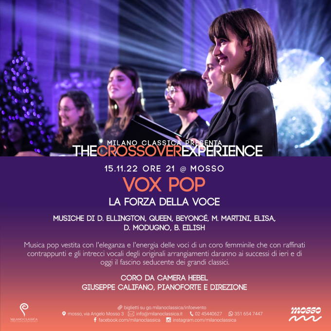 TheCrossoverExperience: a Milano il concerto Vox Pop La forza della voce