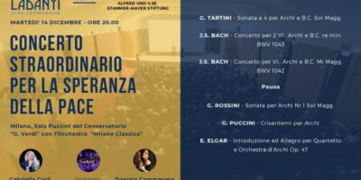 concerto per la pace al Conservatorio di Milano