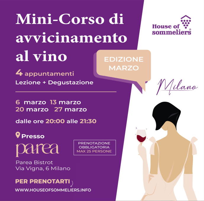 Al Parea Bistrot di Milano il mini corso di avvicinamento al vino di House of sommeliers