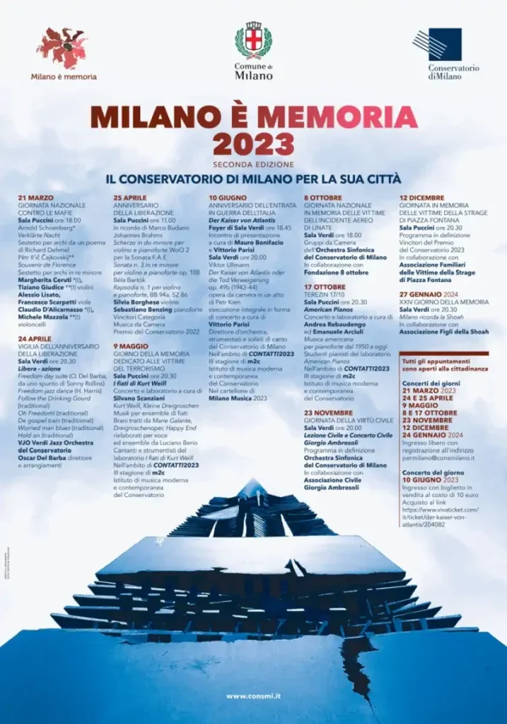 Cosa fare il 25 aprile? Concerti gratuiti per Milano è memoria al Conservatorio di Musica
