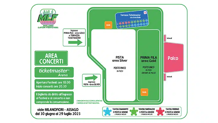 Mappa settori Ticketmaster Arena Milano e posti migliori concerto Ozuna