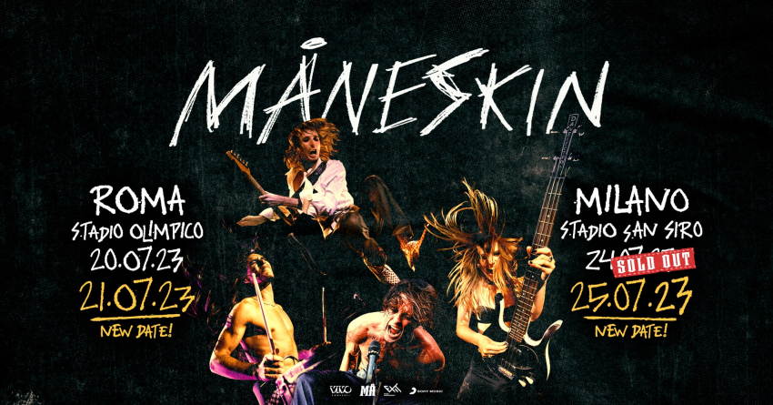 Maneskin in concerto a Milano: due date allo Stadio Meazza di San Siro