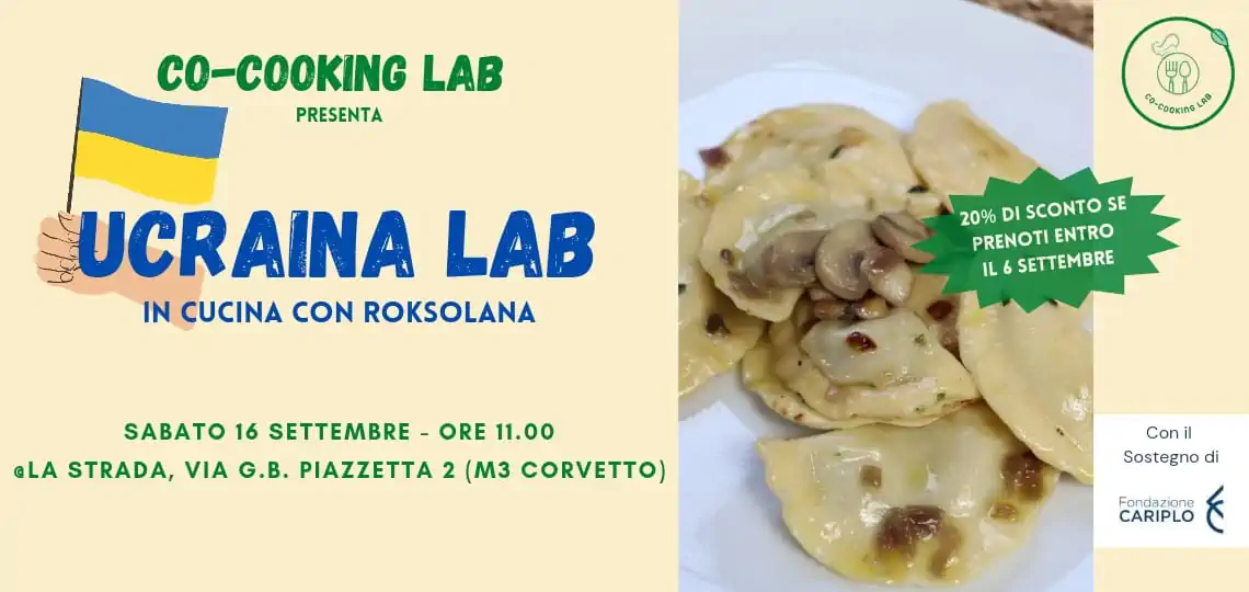 Corso di cucina Ucraina da Co-Cooking LAB a Milano con eccedenze e degustazione finale