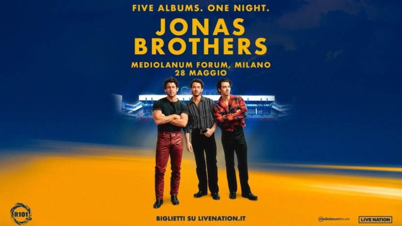 Jonas Brothers in concerto a Milano per il tour mondiale FIVE ALBUMS. ONE NIGHT