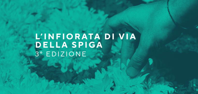 Semina: l'infiorata di Via della Spiga a Milano