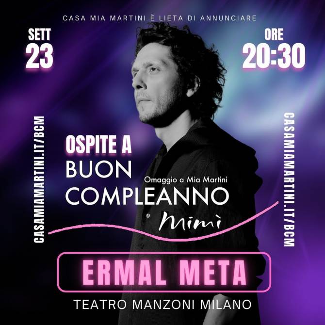 Concerto Buon Compleanno Mimì: Ermal Meta tra gli ospiti che si esibiranno sul palco del Teatro Manzoni di Milano