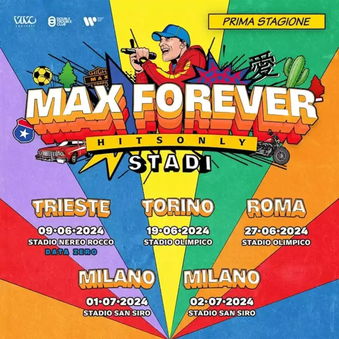 Max Pezzali in concerto: elenco date del Max Forever (Hits Only) Tour 2024