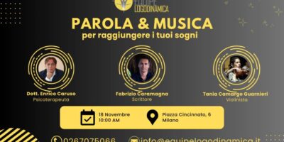 Parola e Musica per raggiungere i tuoi sogni: evento con Fabrizio Caramagna