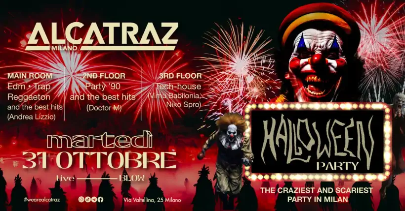 ALCATRAZ HALLOWEEN PARTY alla discoteca Alcatraz in via Valtellina a Milano