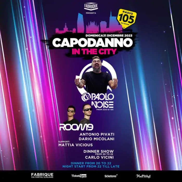 Capodanno 2024 al Fabrique Milano con Radio 105