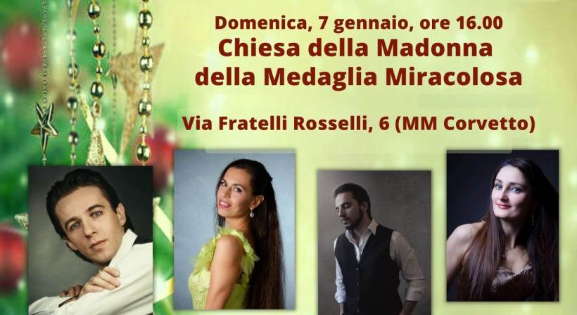 Concerto Natalizio con le voci liriche a Milano, domenica 7 gennaio 2024