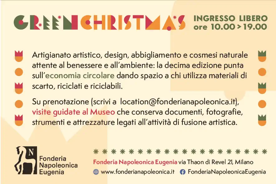 Green Christmas 2023: a Milano i mercatini natalizi alla Fonderia Napoleonica Eugenia