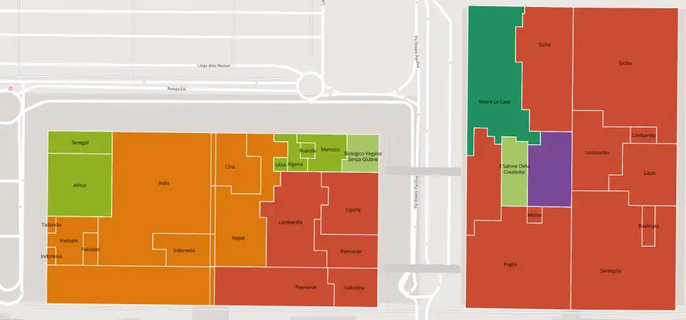 Mappa Artigianato in Fiera 2023: dettaglio padiglioni numeri 10, 6, 4 e 2