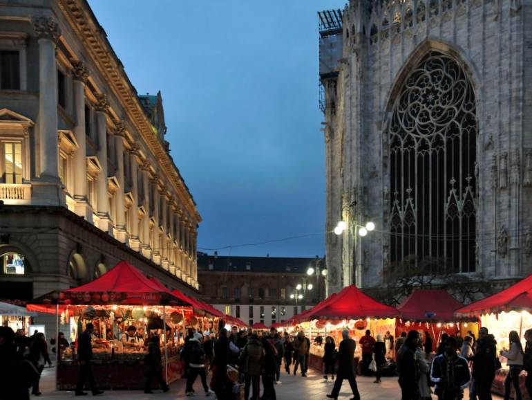 mercatini natalizi in Piazza Duomo a Milano