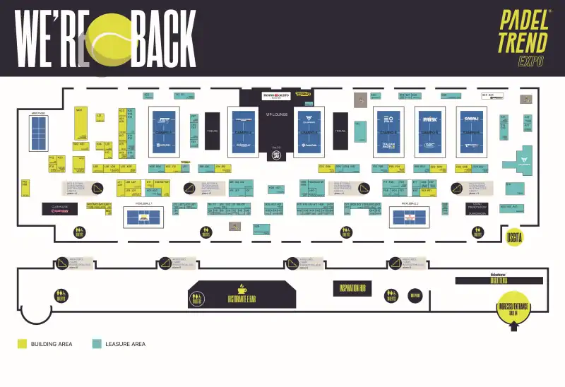 Padel Trend Expo 2024: mappa dei padiglioni all'Allianz Mico di Milano