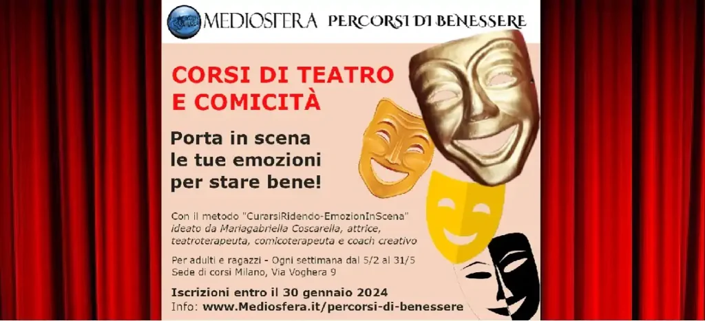 Mediosfera - Prove gratuite per percorsi benessere di teatro e comicità a Milano