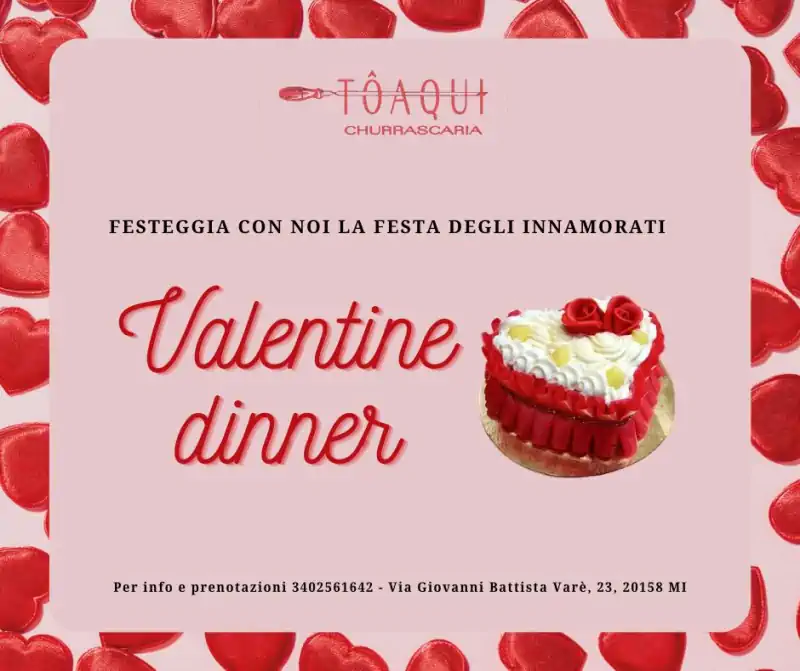 Cena di San Valentino a Milano: Toaqui Churrascaria ti aspetta il 14 febbraio