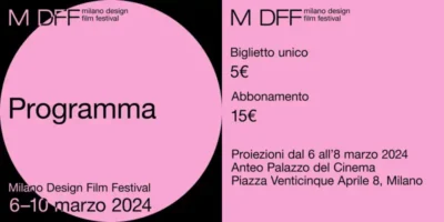 Milano Design Film Festival: eventi e proiezioni dal 6 al 10 marzo