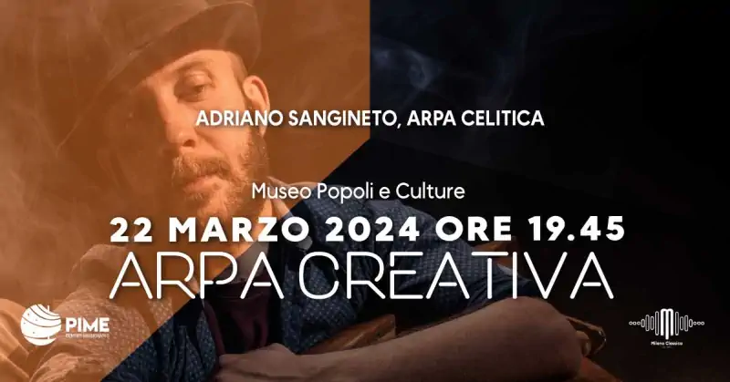 MusicaInMuseo a Milano: il 22 marzo concerto ARPA CREATIVA al Museo Popoli e Culture