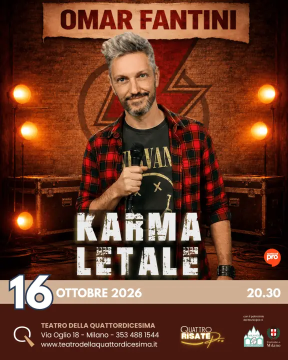 Omar Fantini in Karma Letale al Teatro della Quattordicesima di Milano